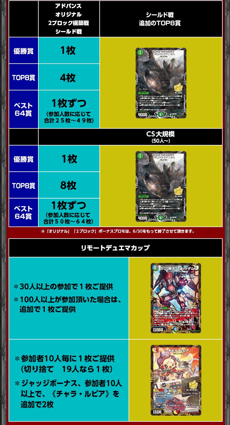 チャンピオンシップ公認サポート デュエル マスターズ